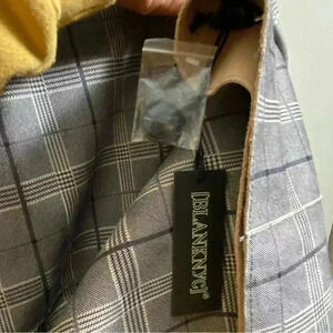 NEW! Anthropologie BlankNYC Renegade Longline Blazer Coat Jacket Medium Gray Tan
